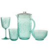 Modrý plastový džbán s víkem Aqua Blue - 20* Ø 13,5*23cm / 2,5L