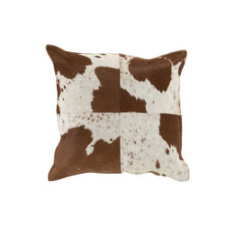 Kožený polštář s výplní Cow -  45*45*10cm