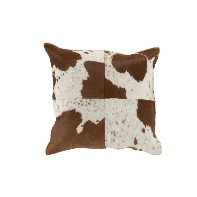 Kožený polštář s výplní Cow -  45*45*10cm
