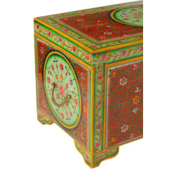 Dřevěná barevná truhla Mumbai mango wood - 78*43*45 cm